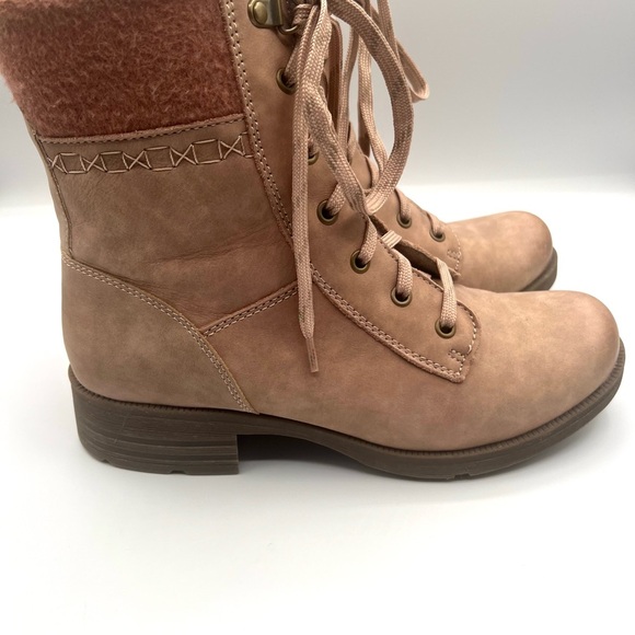 Earth Origins Pink/Tan Lace-Up Ankle Boots - Size 9.5 - Picture 4 of 7